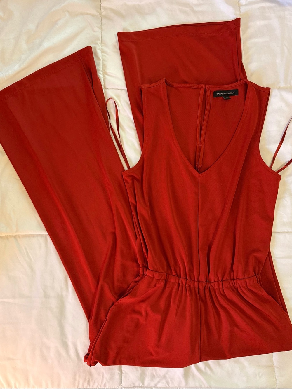 Banana Republic Autumn Fall Red/Orange Maxi Dress Size XS Like New